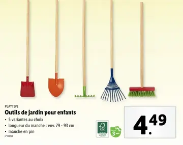 Offre: Outils de jardin pour enfants