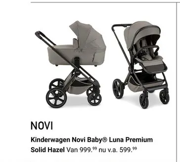 Aanbieding: Kinderwagen Luna Premium Solid Hazel