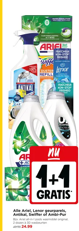 Aanbieding: Alle Ariel, Lenor geurparels, Antikal, Swiffer of Ambi-Pur