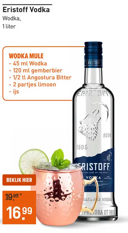 Aanbieding: Eristoff Vodka
