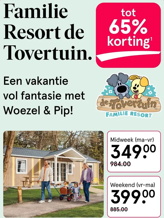 Aanbieding: Familie Resort de Tovertuin - Midweek (ma-vr)