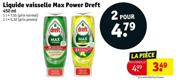 Offre: Liquide vaisselle Max Power