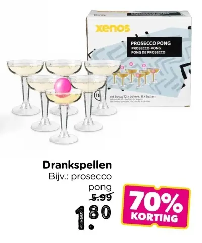 Aanbieding: Drankspellen Bijv.: prosecco pong