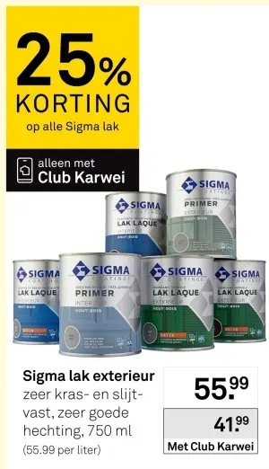 Aanbieding: Sigma lak exterieur