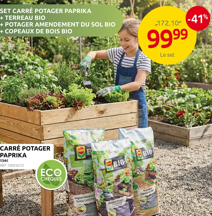 Offre: Set carré potager paprika