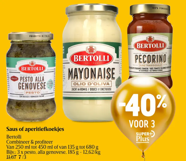 Aanbieding: Saus of aperitiefkoekjes