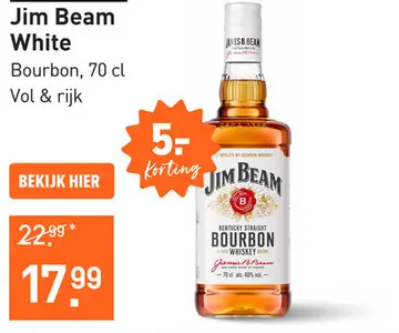 Aanbieding: Jim Beam White 70CL