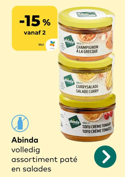 Aanbieding: Abinda volledig assortiment paté en salades