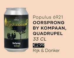 Aanbieding: Populus 6921 OORSPRONG QUADRUPEL