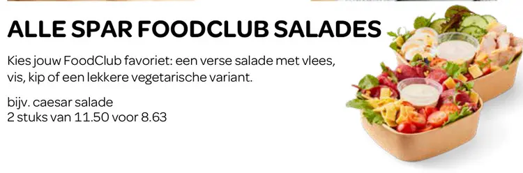 Aanbieding: Alle SPAR FoodClub salades