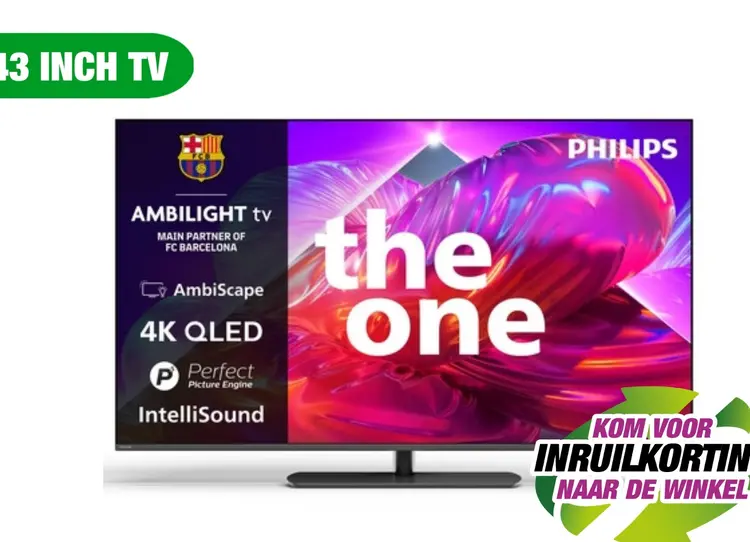 Aanbieding: Philips 43PQS9081 4k QLED Ambilight TV 43 inch (The One - 2026)