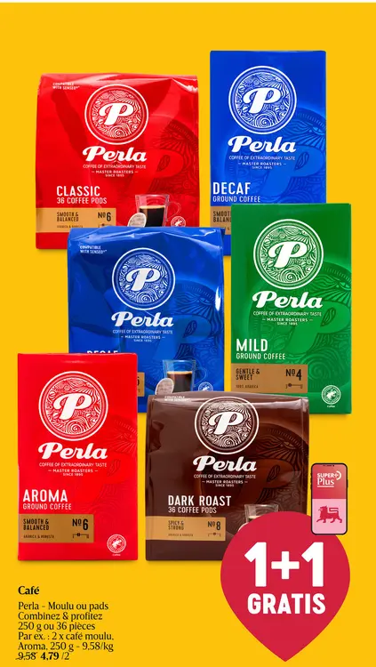 Offre: Café Perla - Moulu ou pads