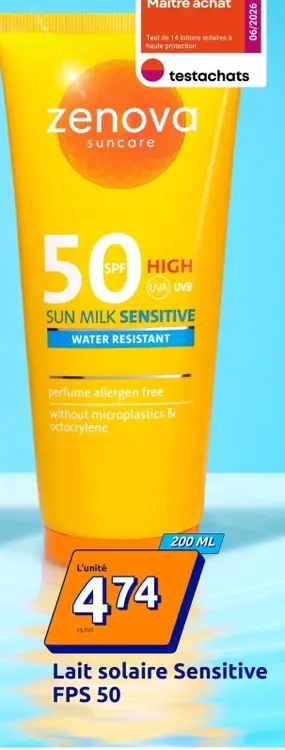 Offre: Lait solaire Sensitive FPS 50