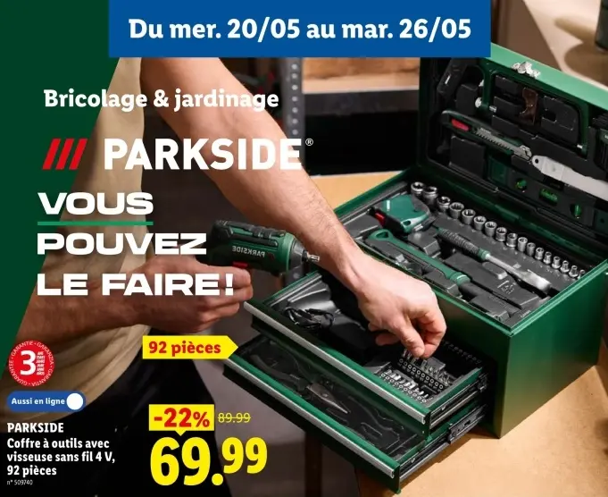 Offre: Coffre à outils avec visseuse sans fil 4 V