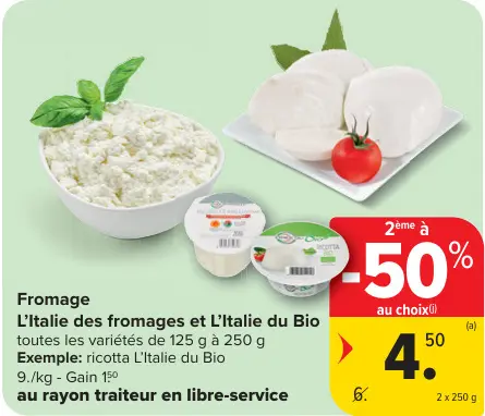 Offre: L'Italie des fromages & L'Italie du Bio Fromage L'Italie des fromages et L'Italie du Bio