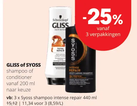 Promotie: Shampoo of conditioner