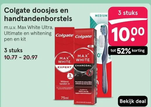 Aanbieding: Colgate doosjes en handtandenborstels