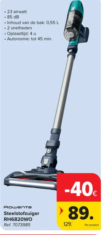 Promotie: Steelstofzuiger RH6820WO