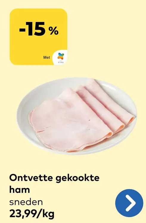 Promotie: Ontvette gekookte ham