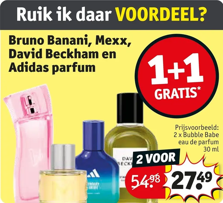 Promotie: Bruno Banani, Mexx, David Beckham en Adidas parfum