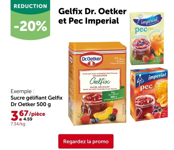 Offre: Gelfix Dr. Oetker et Pec Imperial