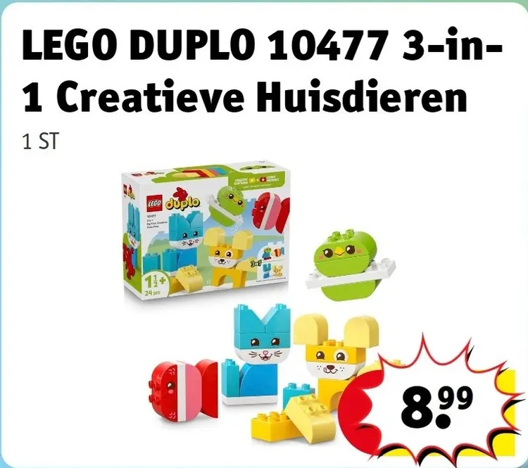 Aanbieding: Duplo 10477 3-in-1 Creatieve Huisdieren