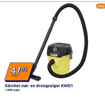 Aanbieding: Kärcher nat- en droogzuiger KWD1