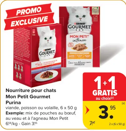 Offre: Nourriture pour chats Mon Petit Gourmet