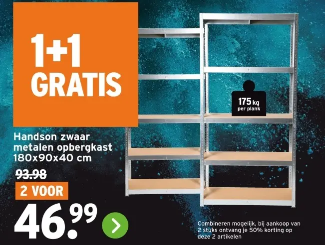 Aanbieding: zwaar metalen opbergkast