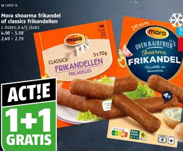 Aanbieding: Mora shoarma frikandel of classics frikandellen