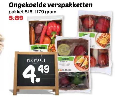 Aanbieding: Ongekoelde verspakketten