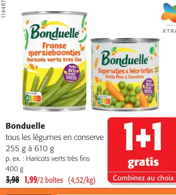 Offre: Tous les légumes en conserve