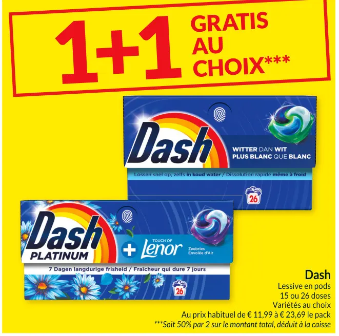 Offre: Lessive en pods