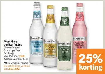 Aanbieding: Fever-Tree 0.5 literflesjes