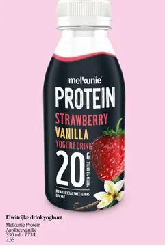 Aanbieding: Melkunie Protein Aardbei/vanille
