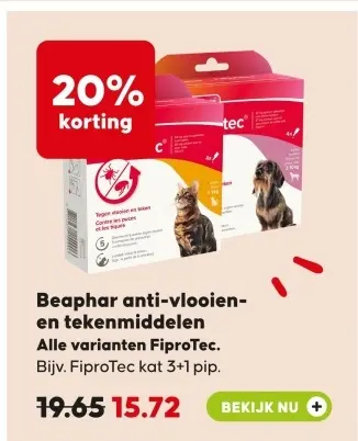 Aanbieding: Beaphar anti-vlooien- en tekenmiddelen