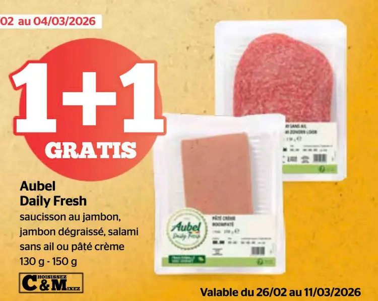 Offre: saucisson au jambon, jambon dégraissé, salami