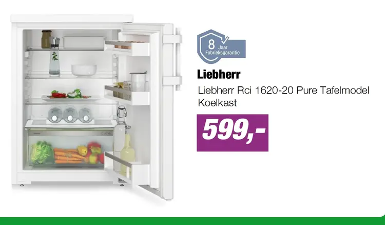 Aanbieding: Liebherr Rci 1620-20 Pure Tafelmodel Koelkast