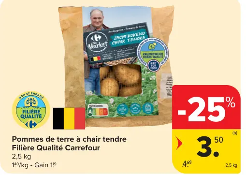 Offre: Pommes de terre à chair tendre