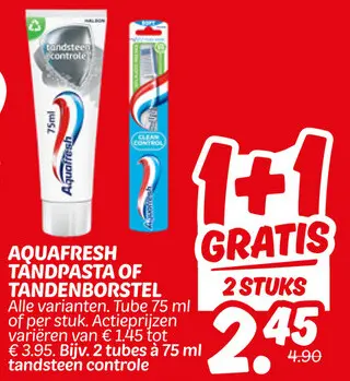 Aanbieding: Tandpasta of tandenborstel