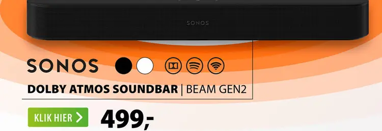 Aanbieding: Sonos BEAM Gen2 Zwart