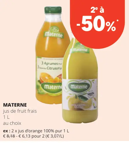 Offre: jus de fruit frais
