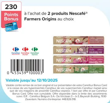 Offre: Nescafé Farmers Origins