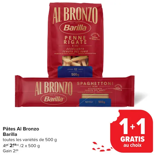 Offre: Pâtes Al Bronzo