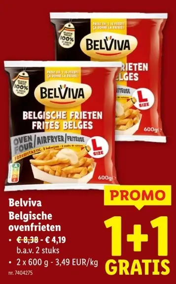 Promotie: Belgische ovenfrieten
