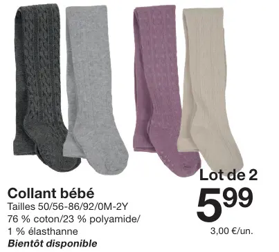 Offre: Collant bébé