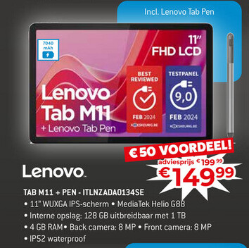 Aanbieding: Lenovo Tab M11 + PEN