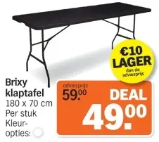 Aanbieding: Brixy klaptafel
