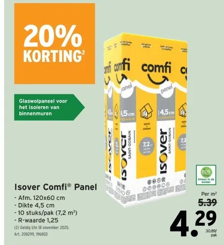 Aanbieding: Isover Comfi® Panel