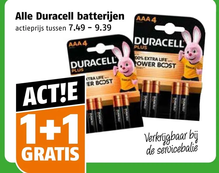 Aanbieding: Duracell batterijen